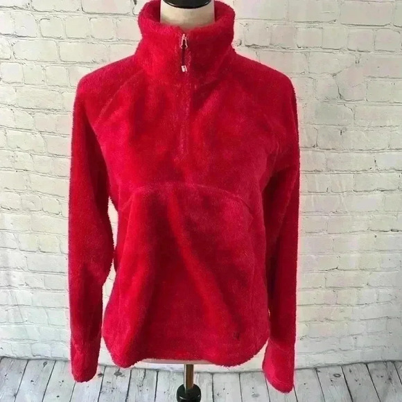 Obermeyer Girl’s XL Bright Pink Fleece 1/4 zip - Picture 2 of 9